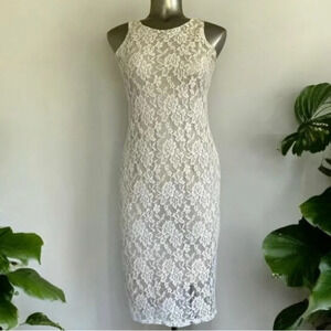 FREE 💟Women’s Bodycon Stretch Lace  Midi Dress